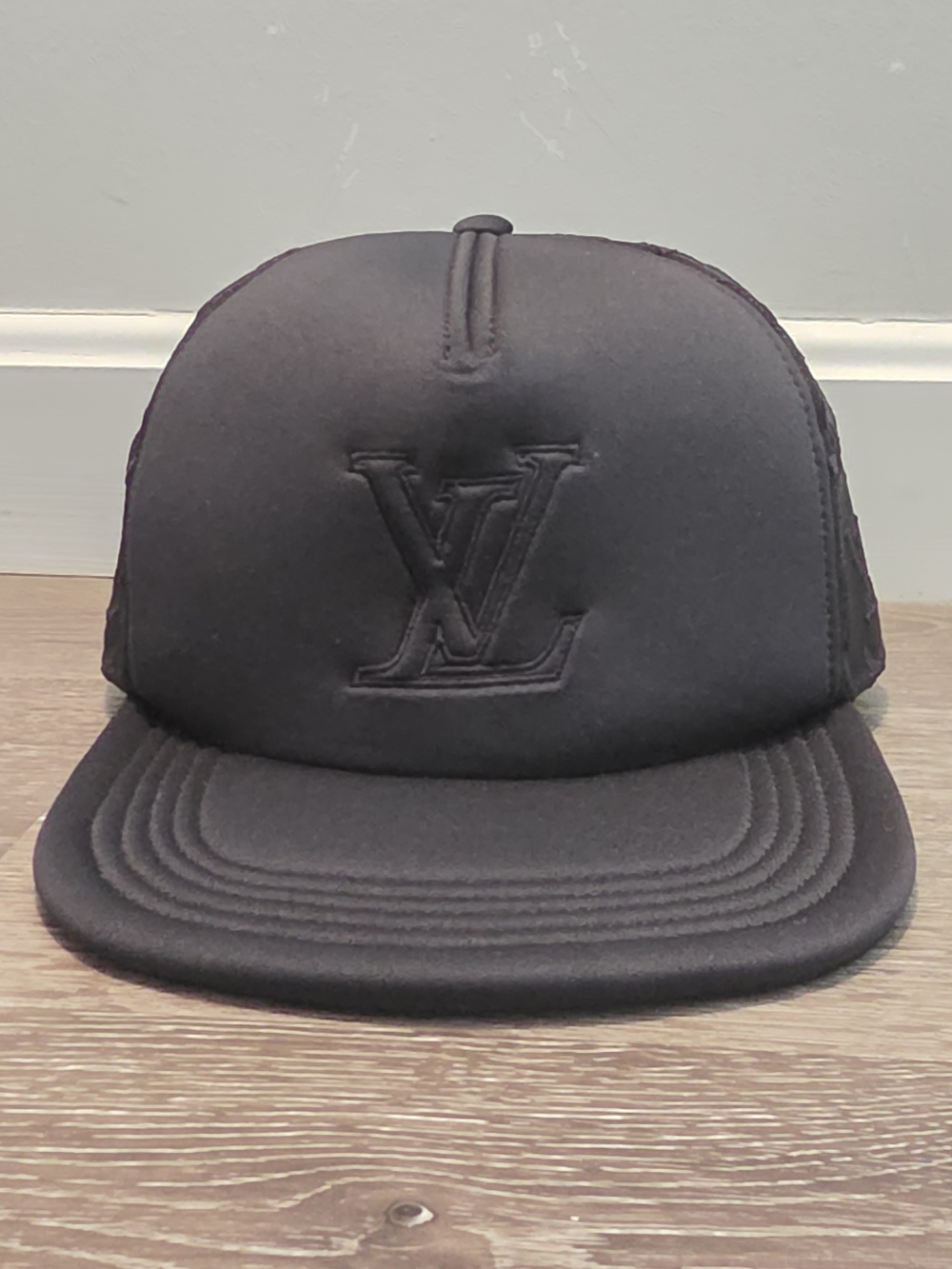 Louis Vuitton Embroided Logo Mesh Trucker Hat